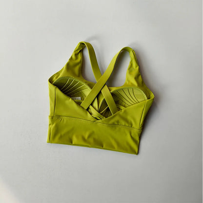 Sports Bra Shockproof - High-Intensity Push-Up Running Gym Bra With Fixed Shoulder Strap