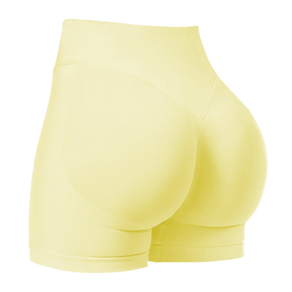 ZHEJIN Seamless Women Yoga Shorts High Waist Workout Gym Shorts Scrunch Butt Lift Biker Shorts Tummy Control Push Up Fitness