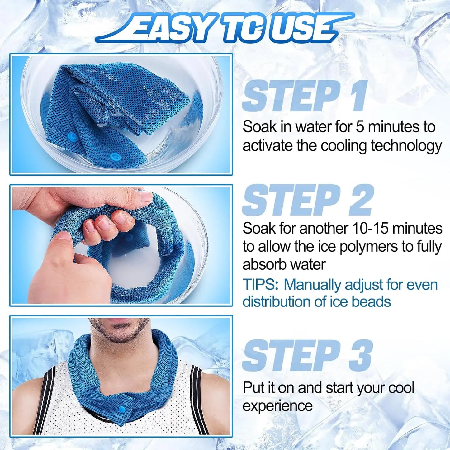 Cooling Neck Ring – Reusable Ice Scarf for Sports & Outdoor (1pc)
