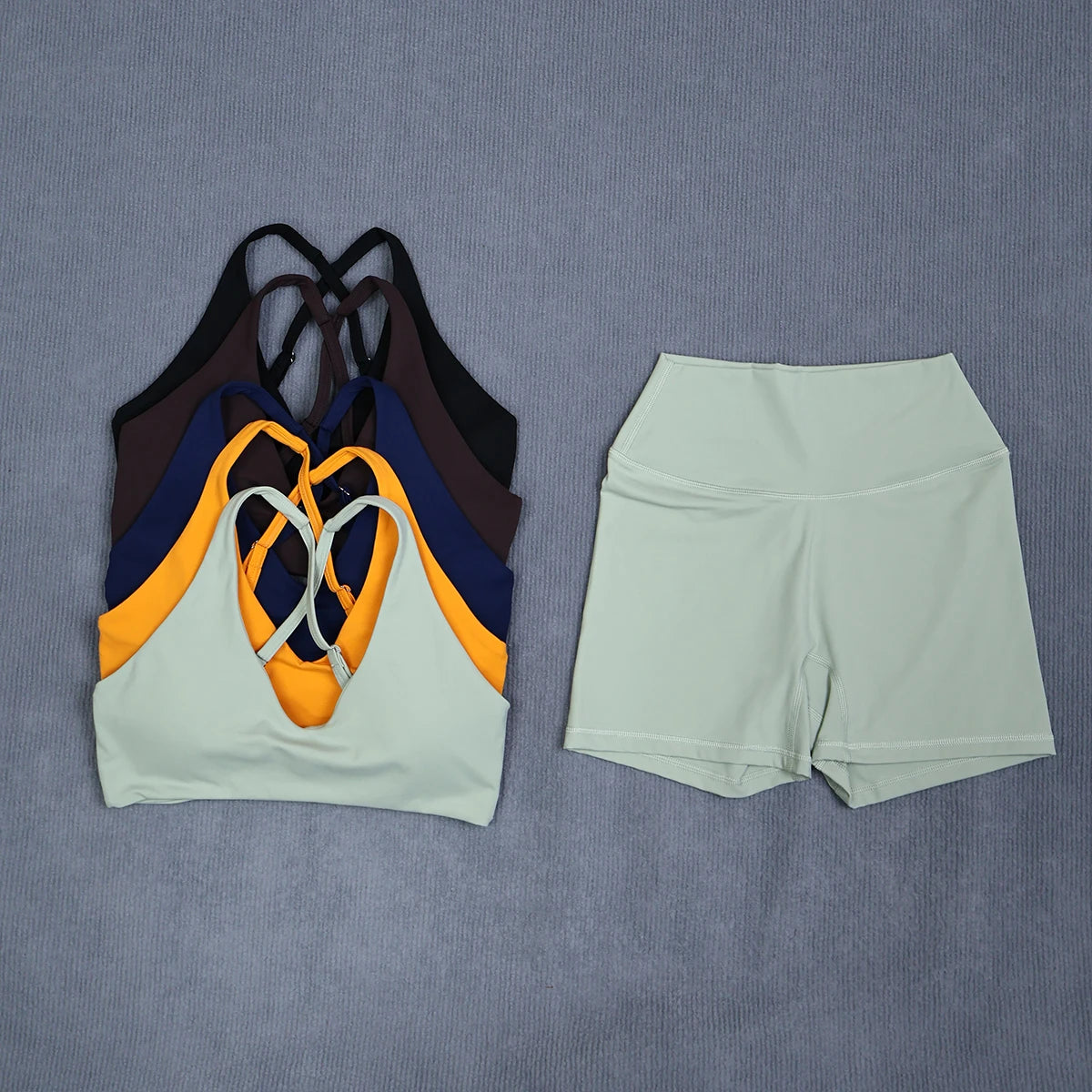 Ctenkevet Women's Summer 2Pcs Sleeveless Sports Set Woman Gym Yoga Outdoors Shockproof Vest Two-piece Running Suit Female