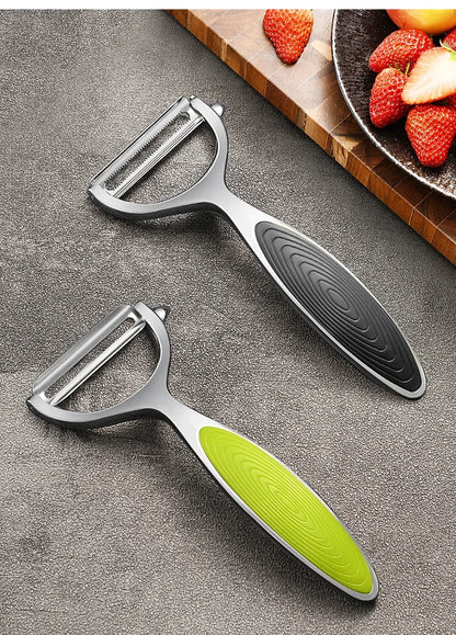 Stainless Steel Peeler - Multi Function Vegetable & Fruit Peeler with Julienne Slicer
