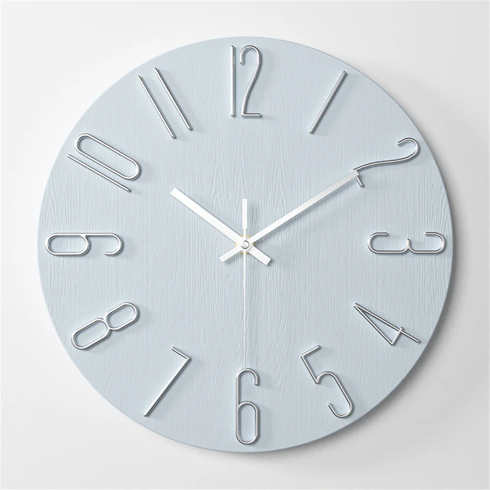 Battery-Powered 12-Inch Analog Wall Clock - Small Clock for Home Office Kitchen and Classroom