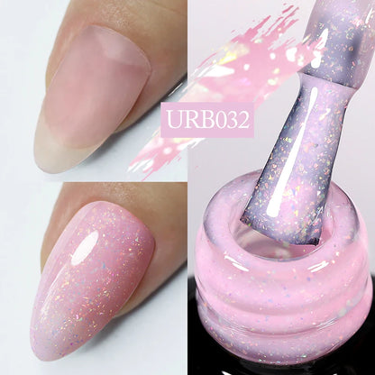 Nude Crystal Rubber Base Gel - 7ml Semi-Permanent Soak Off UV LED Nail Varnish