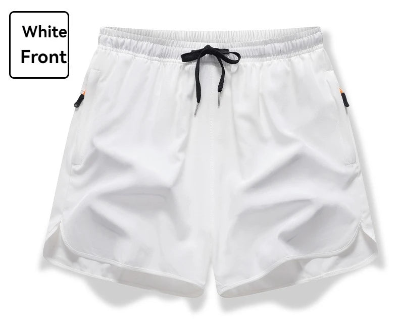 New Men's Sports Casual 3/4 Shorts With Ice Silk Lightweight Sweat-absorbing Outdoor Quick Drying Running Fitness Loose Pants