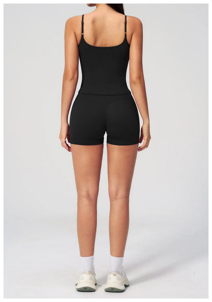 Summer Yoga Set 2 Pieces Women Tracksuit Workout Clothes Sports Outfits High Waist Shorts Fitness Sports Suit Female Gym Clothes