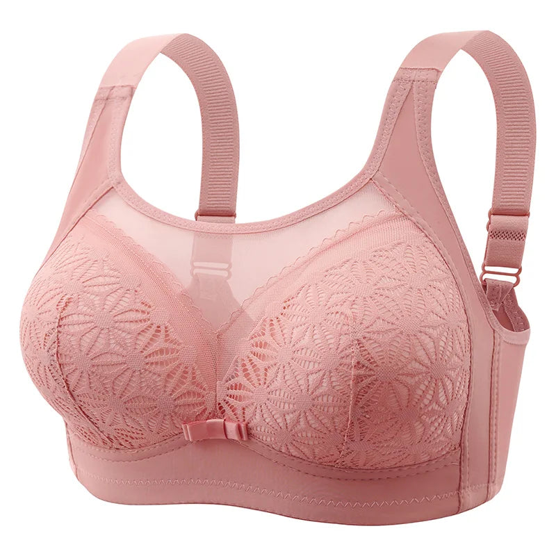 New Style Non Steel Ring Gathering Anti Sagging Thin Cup Breathable Adjustable Back Bra Anti Slip Four Breasted Underwear
