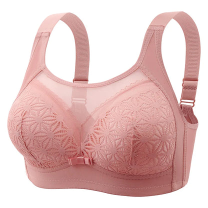 New Style Non Steel Ring Gathering Anti Sagging Thin Cup Breathable Adjustable Back Bra Anti Slip Four Breasted Underwear
