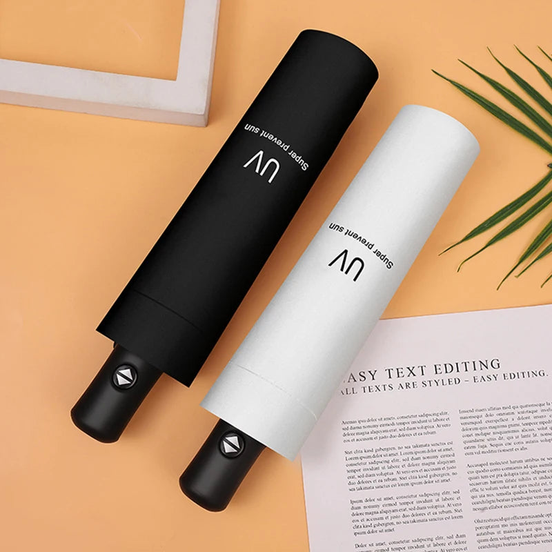 8-Rib Automatic folding Umbrella - Compact, lightweight, durable, UV protection - rain and sun umbrella, automatic sunshade zwq