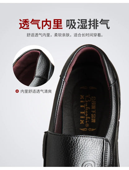 Summer New Men Leather Shoes soft soled Casual Flat Shoes Outdoor Walking shoes Comfort fashion soft leather shoes Loafers