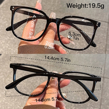 Blue Light Glasses - 6Pcs Square Frame Reading Glasses with Transparent Polycarbonate Lenses