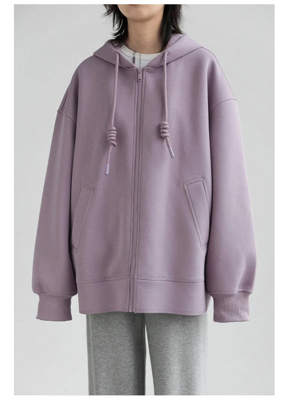 CHIC VEN Women Sweatshirts Hoodies Solid Loose Casual Hooded Female Tops Lady Coat Medium Length Overcoat Spring Autumn 2025