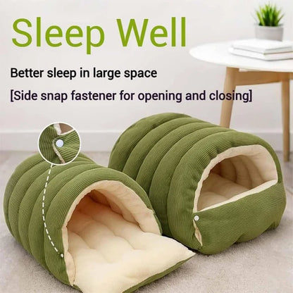 Cat Nest Four Seasons Universal Removable and Closed Cat Bed Winter Dog Nest Warm Sleeping Bag with Thick Velvet Pet Supplies