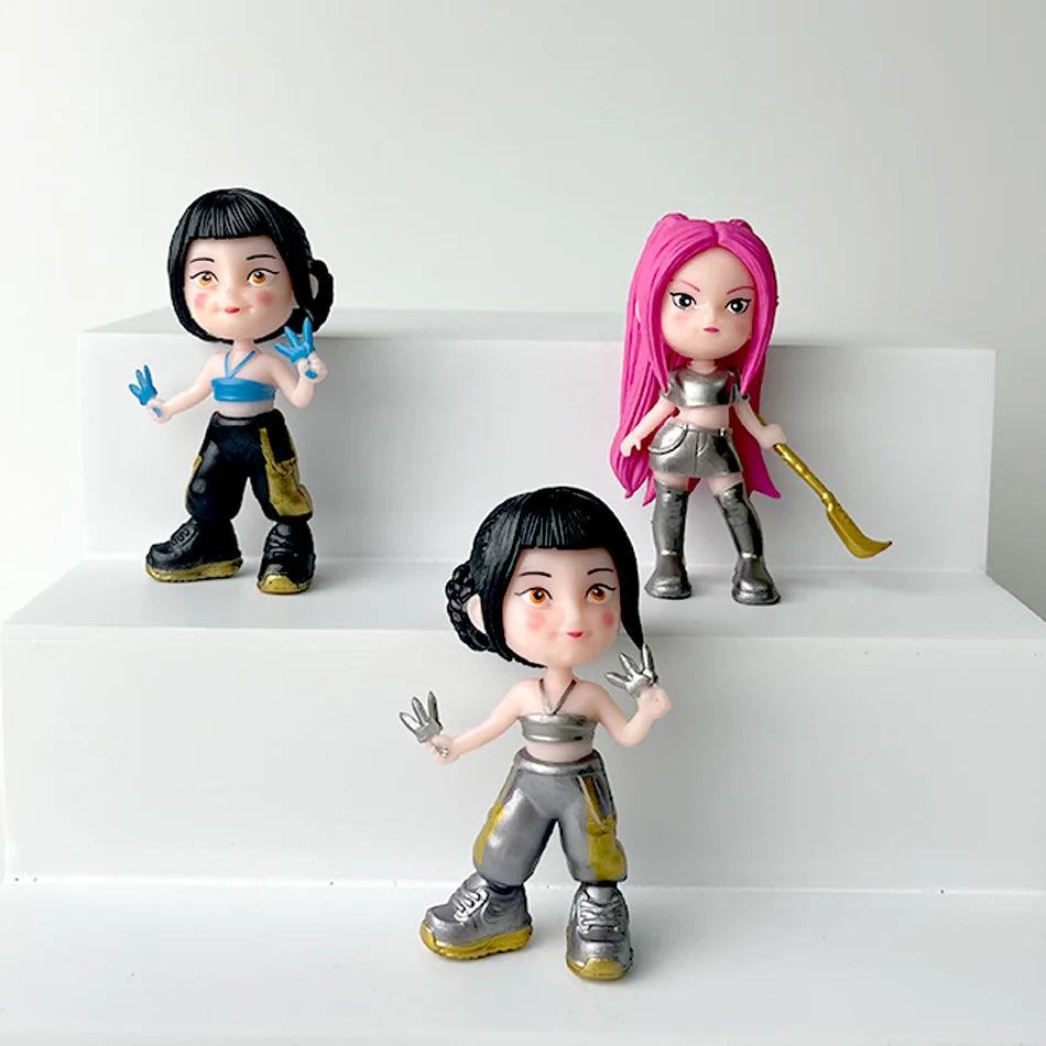 2025 Hot Anime KPop Devil Hunter Doll Vinyl Toy Rumi Mira Zoi Character Vinyl Mask Blind Box Ornament Toy Birthday Gift