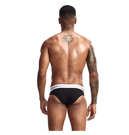 3pcs Men's Pure Cotton Low Waist Elastic Sexy Loose Breathable Youth Pant Headband Underwear Summer Cotton Briefs