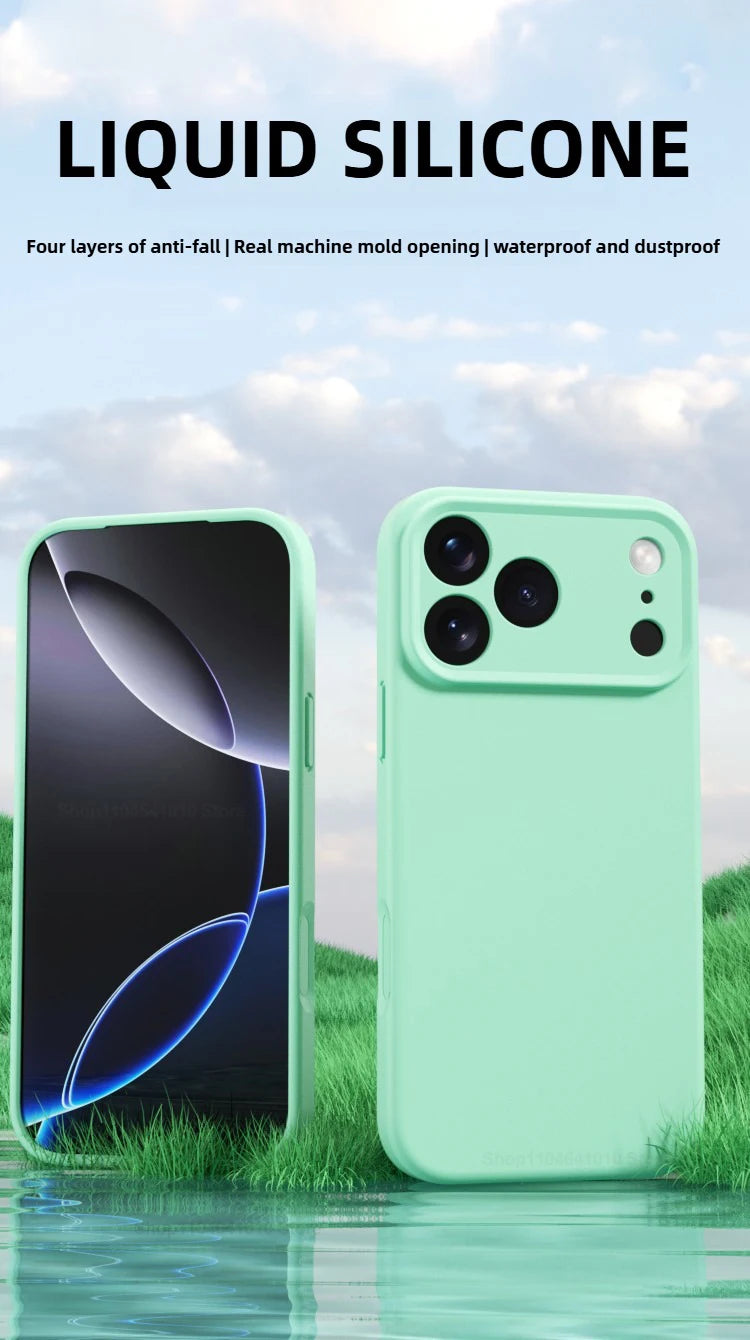 Original Liquid Silicone Magnetic Phone Case For iPhone 17 16 15 14 13 12 Pro Max Plus 17 Air For Magsafe Wireless Charge Cover