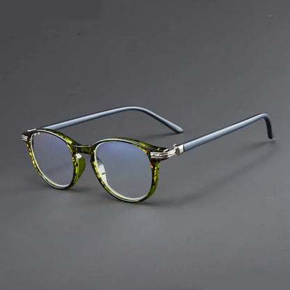 Reading Glasses Unisex – Small Round Frame Anti Blue Light Eyewear With Plastic Titanium Frame