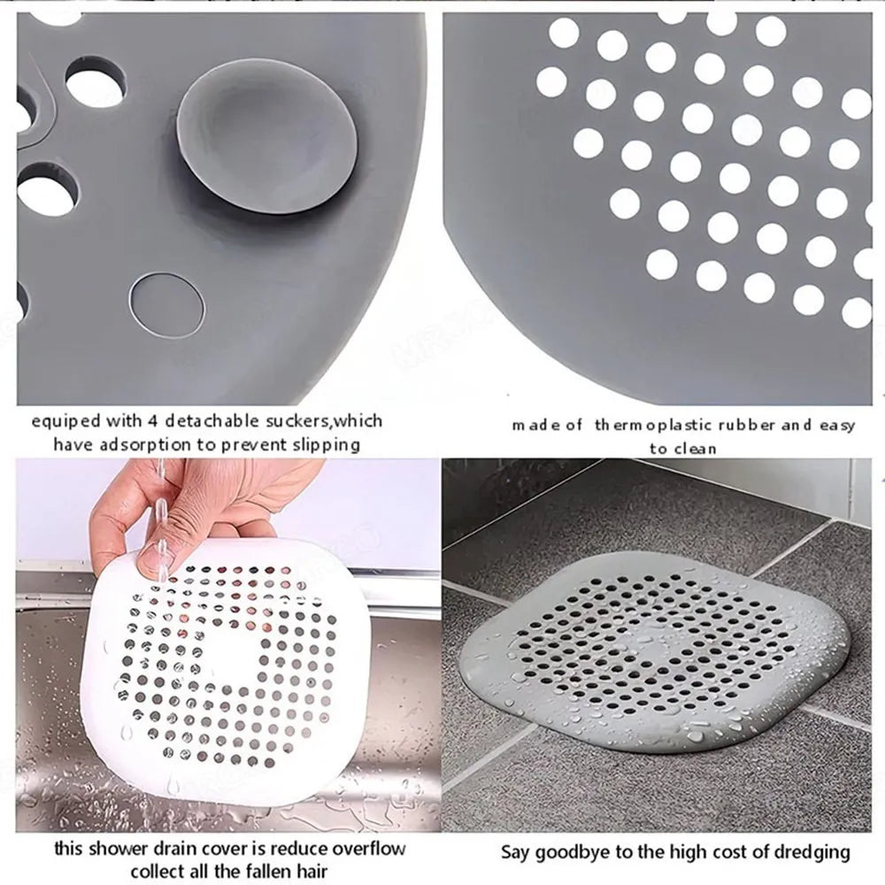 Silicone Sink & Drain Strainer – Hair & Food Catcher for Kitchen & Bath