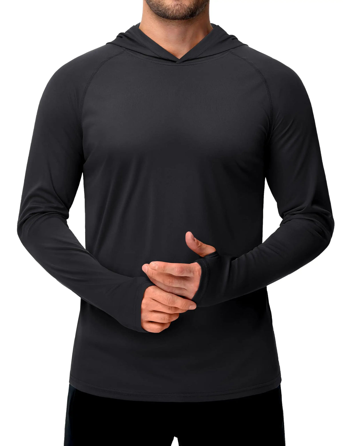 TACVASEN Sun Protection T-Shirts Mens Long Sleeve Hoodie Casual UV-Proof T-Shirts Breathable Lightweight Quick Dry T-Shirts Male