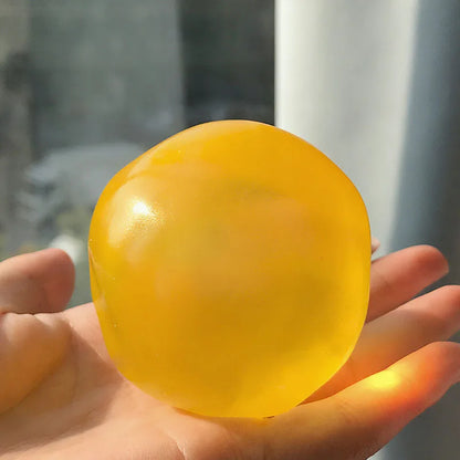 1/3pcs Cute Translucent Coconut Oil Squeeze Ball Appearance Plasticity Slow Rebound Stress Relief Fidget For Kids & Adult 6*6CM