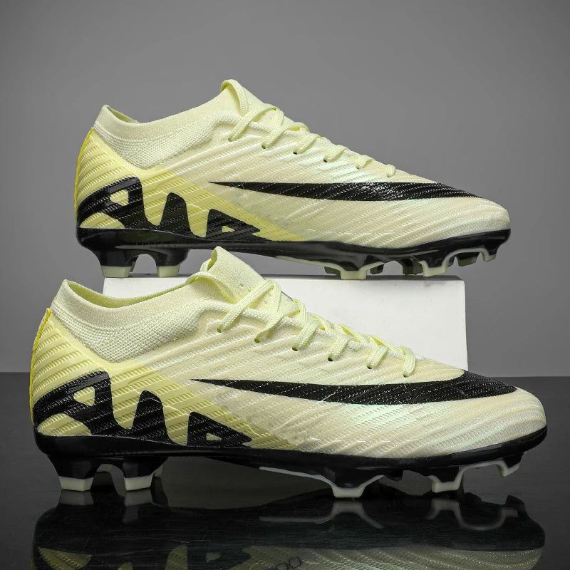 Men Soccer Shoes - Mid Top Football Cleats | Non Slip TPR Outsole Boots