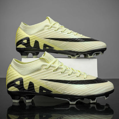 Men Soccer Shoes - Mid Top Football Cleats | Non Slip TPR Outsole Boots