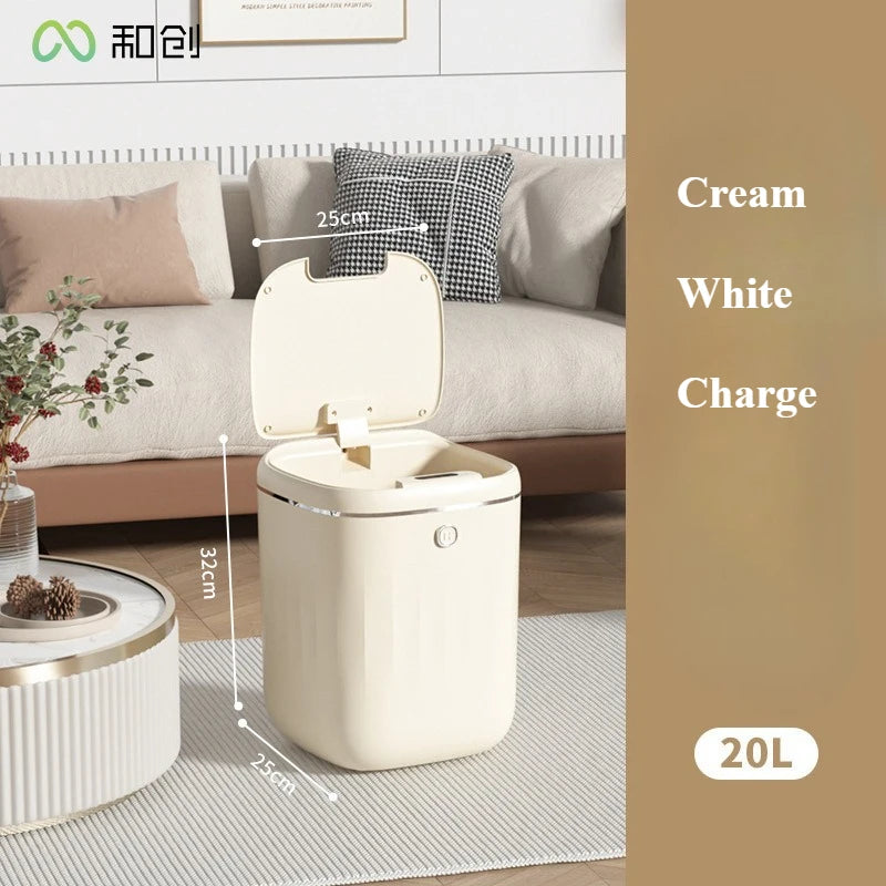20L Smart Sensor Trash Can - Waterproof Large Capacity Kitchen  Bathroom Bin