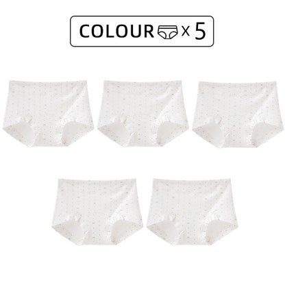 FallSweet 5/10PCS Plus Size Cotton Panties Seamless Women Mid-Rise Underwear Soft Breathable Underpants Briefs Female Lingerie