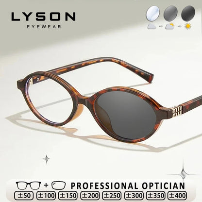 Oval Reading Glasses - Classic Oval Frames With Photochromic Lenses For Women Small Frames