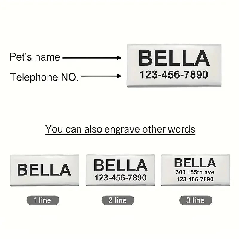 Customized Dog ID tag Collar Reflective Paw Adjustable Nylon with Bell Engraving Puppy Kittens Necklace Personalized Name number