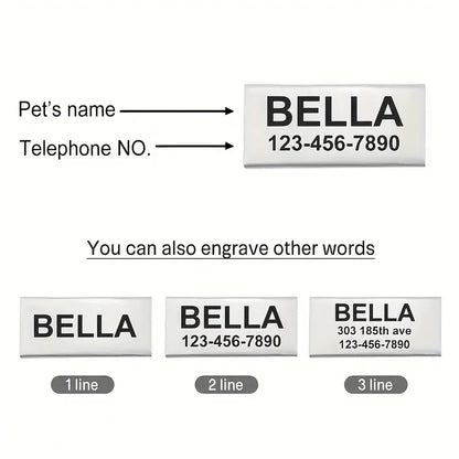 Customized Dog ID tag Collar Reflective Paw Adjustable Nylon with Bell Engraving Puppy Kittens Necklace Personalized Name number