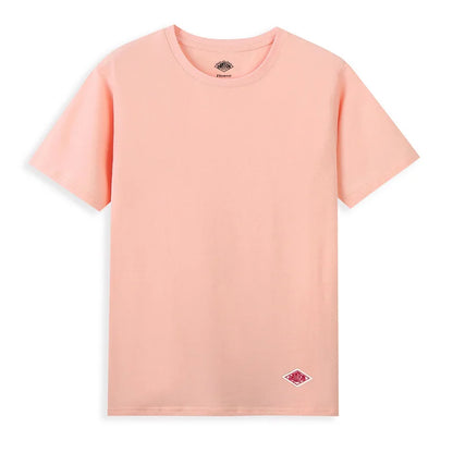 2025 Exported To Japan Orders Classic Embroidery Fashion Solid Simple Loose Short Sleeve Cotton Couple T-shirt Men/Women Top