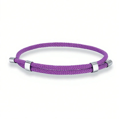 MKENDN Simple Style Men Women Bracelet 3mm Durable Marine Rope With Polished Steel Closure Jewelry Summer Beach Gifts
