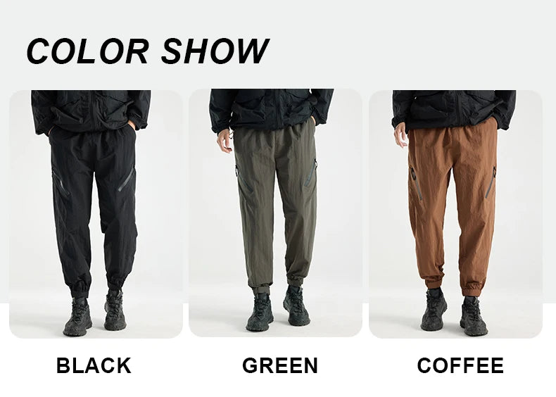 CHRLCK Men's Water-repellenHiking Pants Quick Drying Fashion Cargo Pants Breathable Trousers Fishing Camping Outdoor Sport Pants