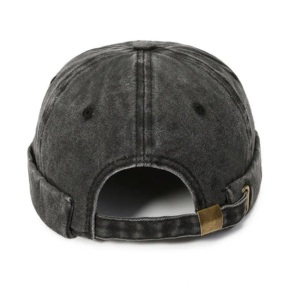 Denim Docker Cap – Brimless Sailor Beanie, Adjustable