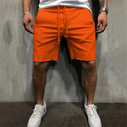 Men's Cargo Shorts – Green Summer Bermuda With Flap Pockets & Drawstring Waist