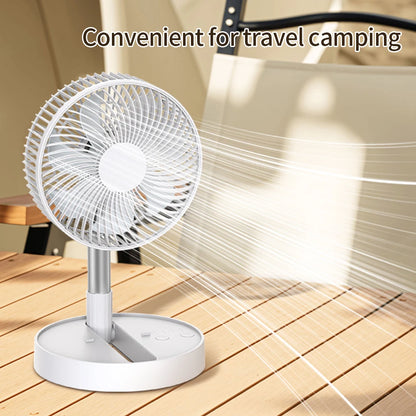 USB Foldable Portable Fan with 8inch 4 Speeds ＆ Timing, Battery Operated Mini Floor Fan for Bedroom, Indoor or Outdoor,Table Fan