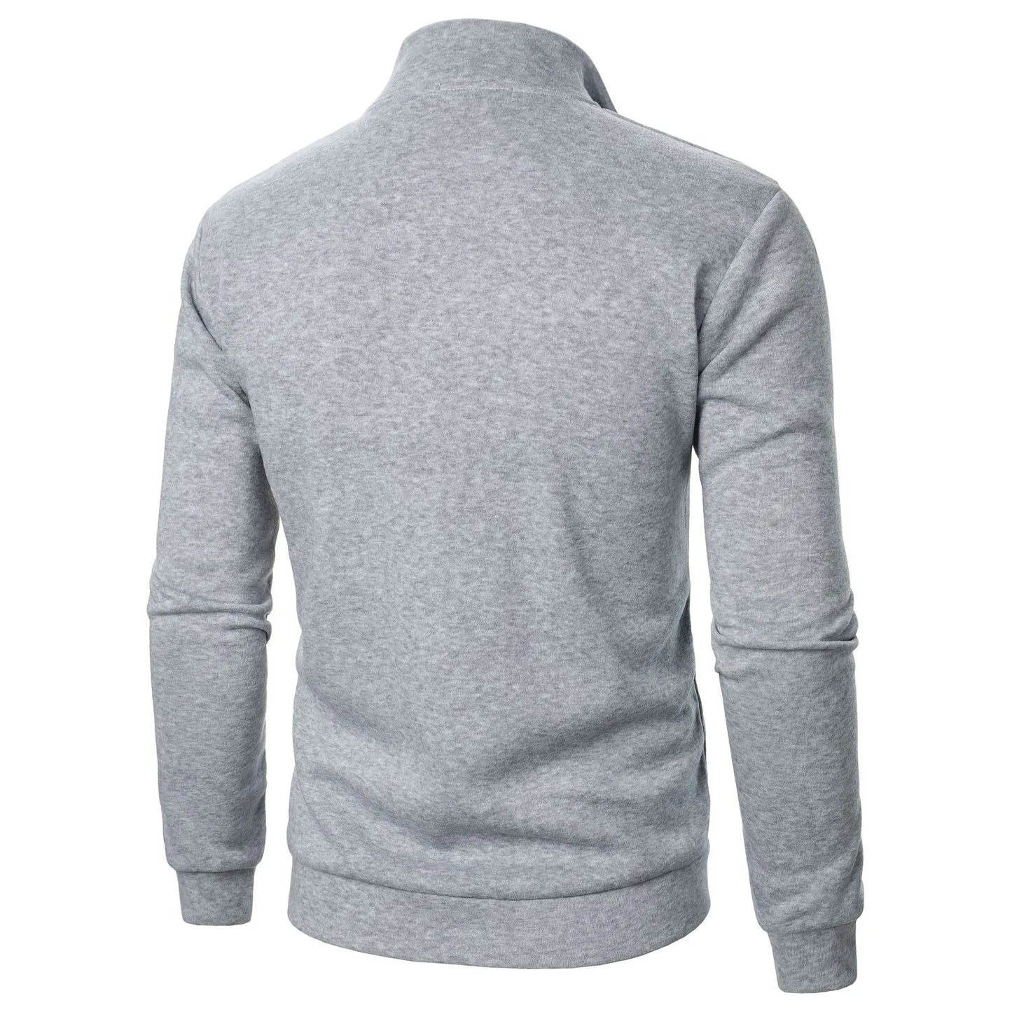 Spring and Autumn new casual half zipper stand up collar hoodie trend simple and loose oversized fleece men's hoodie