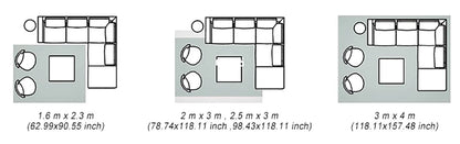 Shaggy Area Rug - Gray Long Pile Plush Carpet | Non Slip Bottom Floor Mat - ZOOMNSTORE