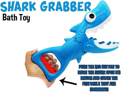 Shark Grabber Bath Toys with Teeth Biting Action Include 4 Toy Fish, Swim Toys Pool Bathtub for Kids Boys Girls Toddlers,gift - ZOOMNSTORE
