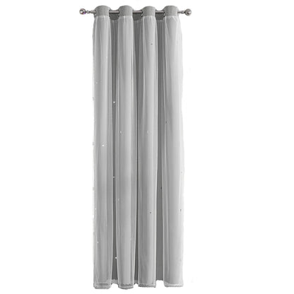 Sheer Star Curtains for Kids - Double Layered Drapes for Living Room  Bedroom - ZOOMNSTORE