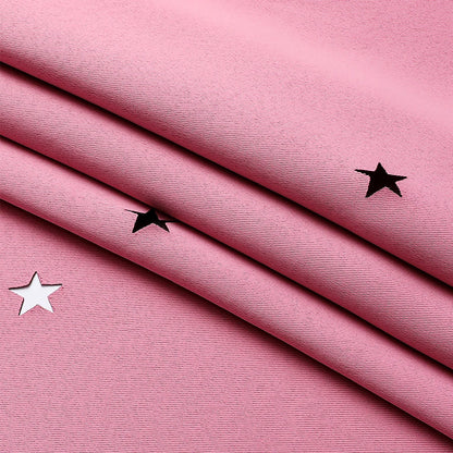 Double Layer Sheer Kids Curtains - Romantic Star Design Drapes for Living Room  Bedroom - ZOOMNSTORE