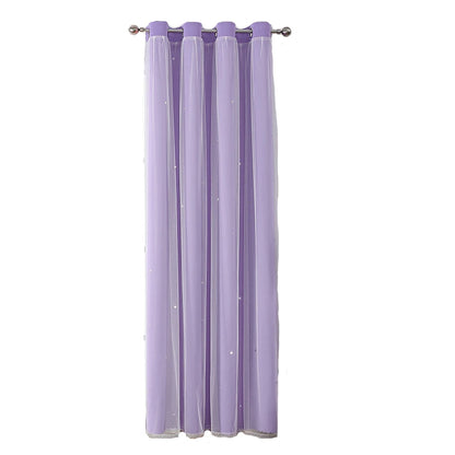 Sheer Star Curtains for Kids - Double Layered Drapes for Living Room  Bedroom - ZOOMNSTORE