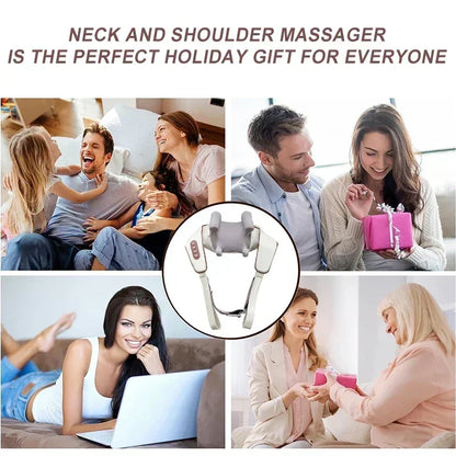 Rechargeable Powerful 5D Shiatsu Back Neck Shoulder Massager Heated Kneading Neck And Shoulder Muscle Relaxing Massage Shawl - ZOOMNSTORE