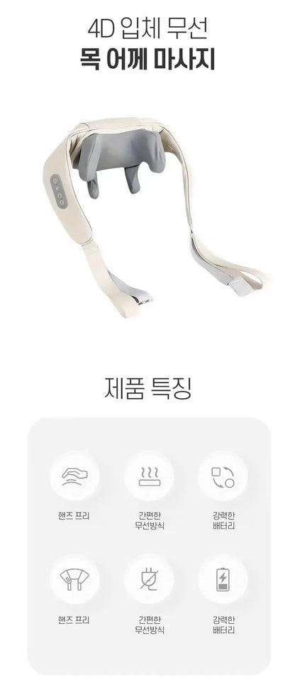 Rechargeable Powerful 5D Shiatsu Back Neck Shoulder Massager Heated Kneading Neck And Shoulder Muscle Relaxing Massage Shawl - ZOOMNSTORE