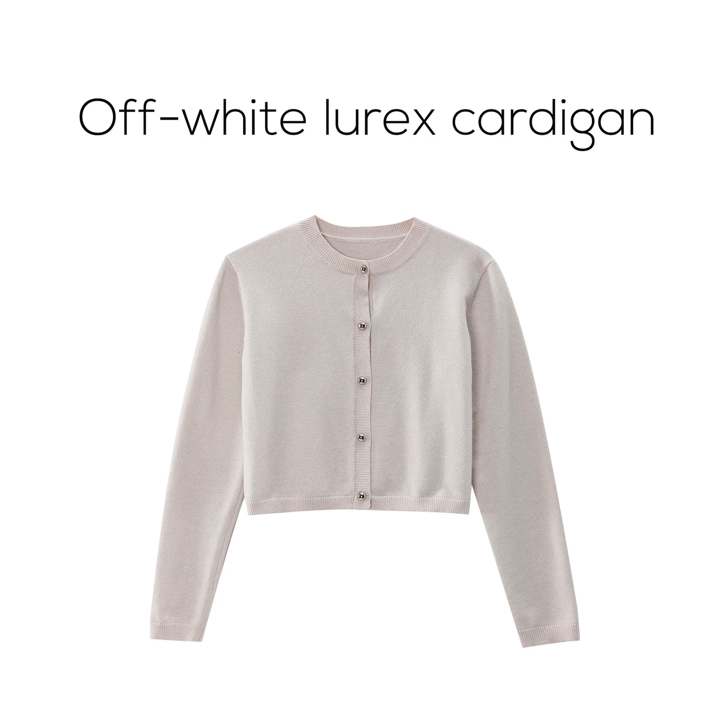 Elegant Womens Shine Cardigan  Pleated Slip Dress - Autumn Winter 2026 Collection - ZOOMNSTORE