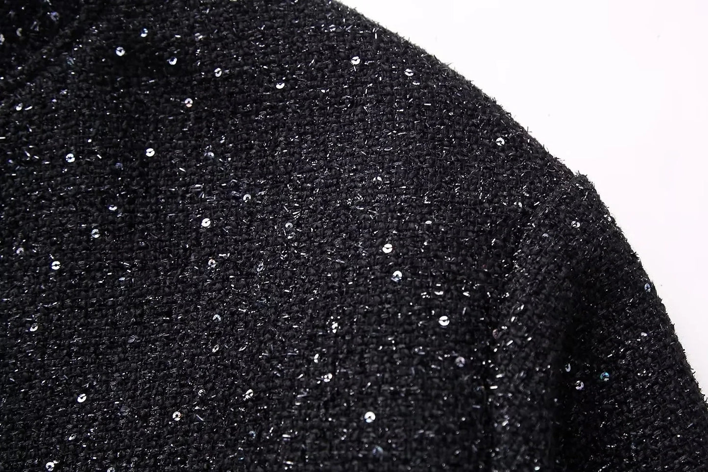 Shiny Sequin Jacket - Y2K Gold Stand Collar Coat for Women - ZOOMNSTORE