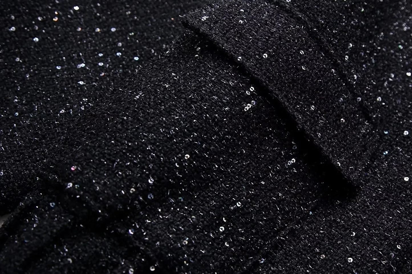 Shiny Sequin Jacket - Y2K Gold Stand Collar Coat for Women - ZOOMNSTORE