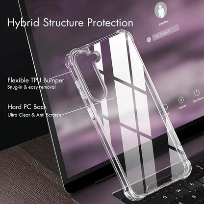 Hybrid Shockproof Case for Samsung Galaxy S25 FE S24 S23 S21 S22 Plus Ultra  Clear Hard Case for Samsung A56 A36 A54 A34 A53 A33 - ZOOMNSTORE