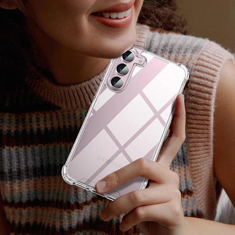 Hybrid Shockproof Case for Samsung Galaxy S25 FE S24 S23 S21 S22 Plus Ultra  Clear Hard Case for Samsung A56 A36 A54 A34 A53 A33 - ZOOMNSTORE