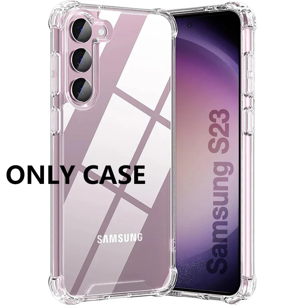 Hybrid Shockproof Case for Samsung Galaxy S25 FE S24 S23 S21 S22 Plus Ultra  Clear Hard Case for Samsung A56 A36 A54 A34 A53 A33 - ZOOMNSTORE